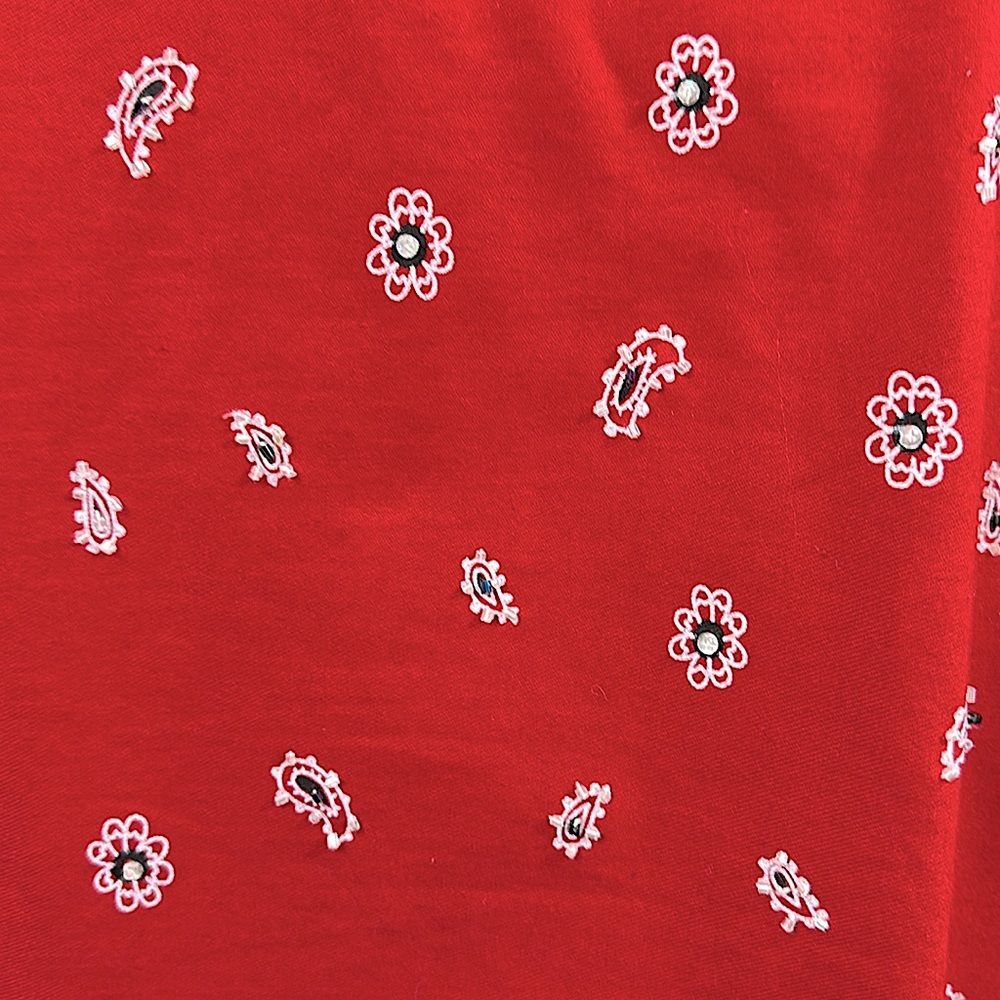 QUACKER FACTORY Embellished Jacket Medium Red Paisley NWOT - Picture 10 of 15